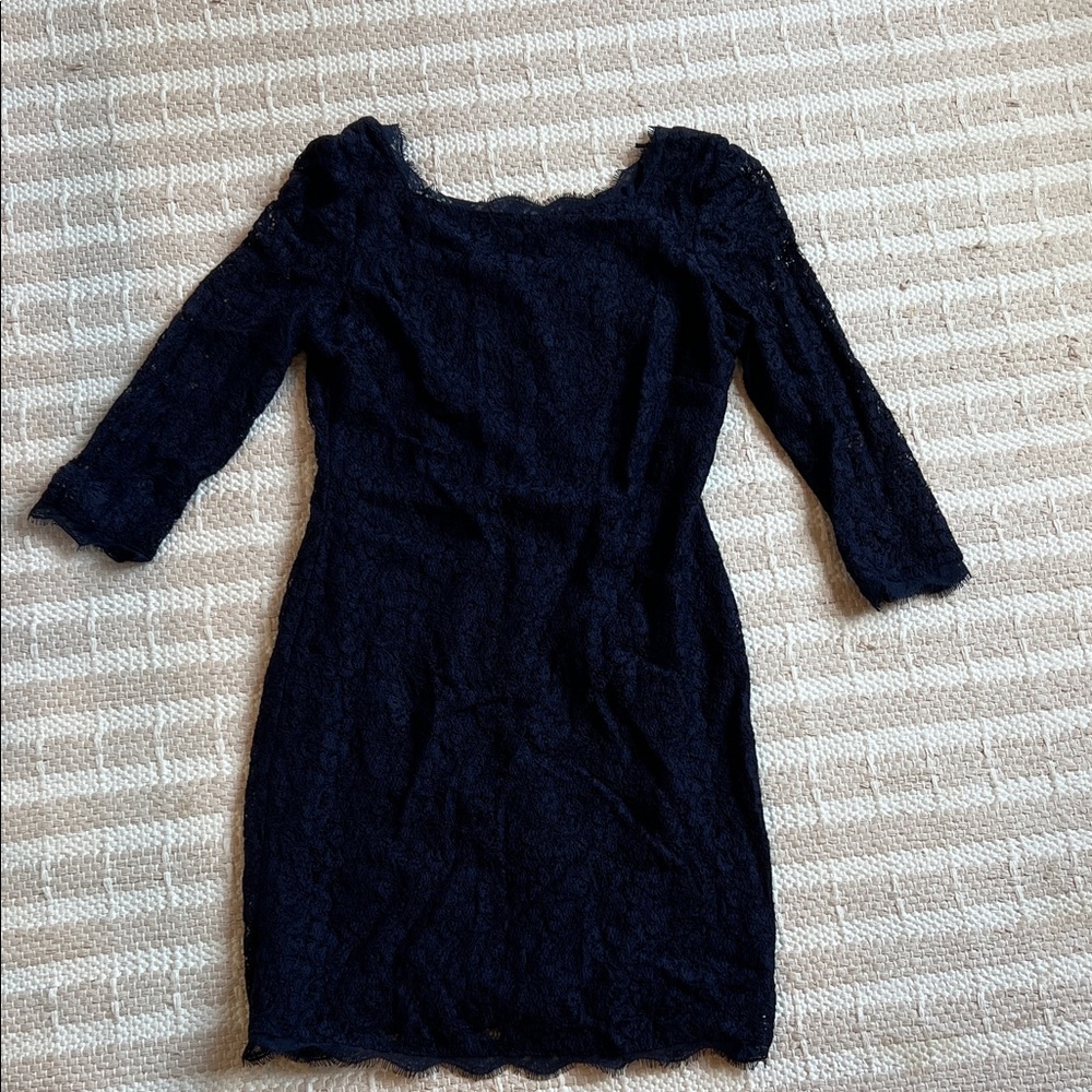 Chic Black Lace Long Sleeve Dress
